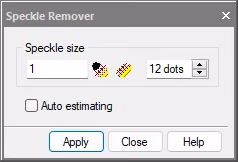 SpeckleRemover (Remoción de basura)