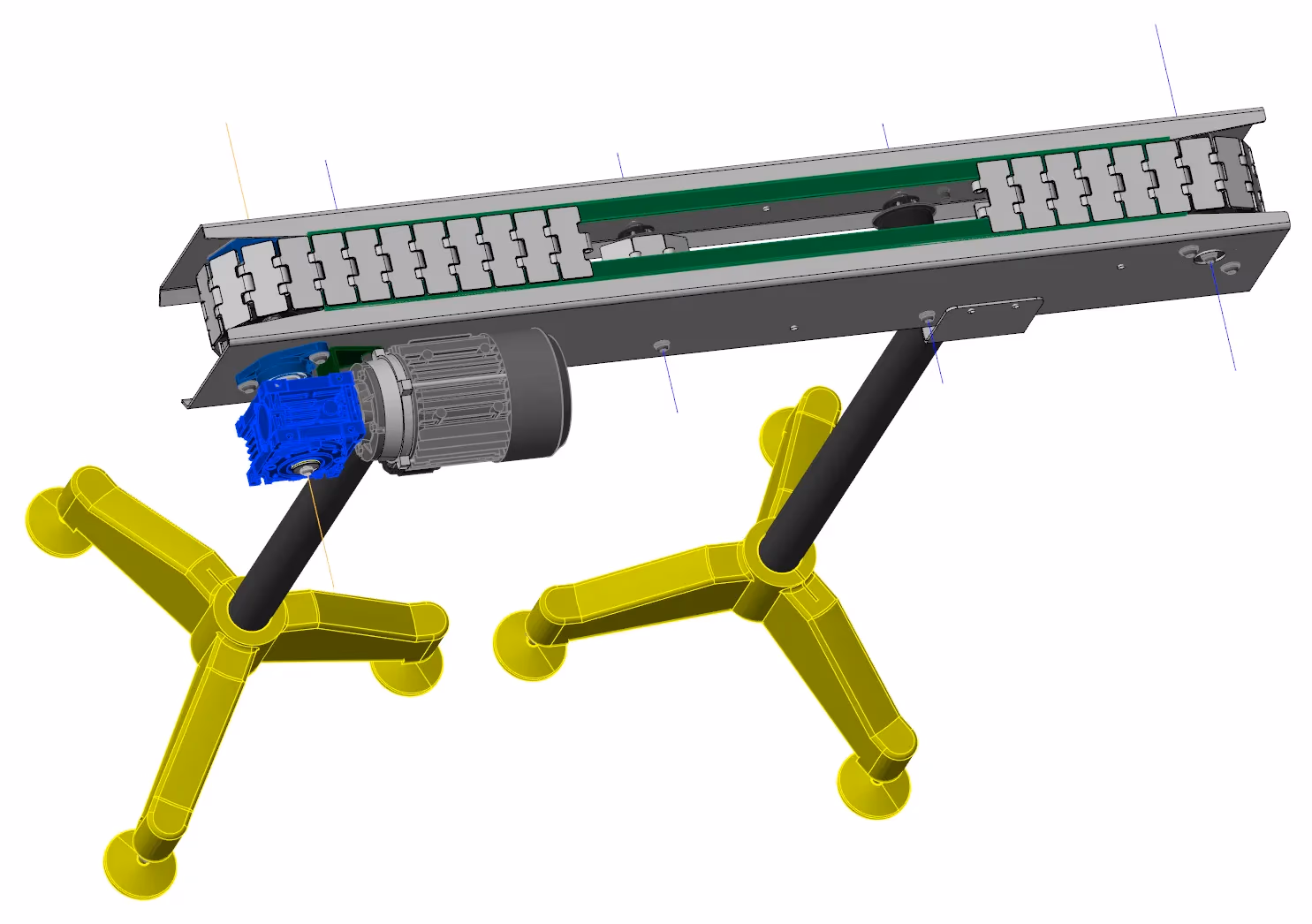 modelo 3D de la cinta transportadora