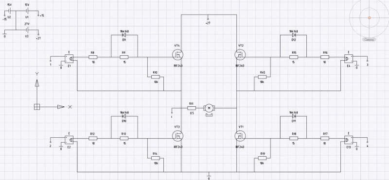 Figura 15. Diagrama de puente en H terminado