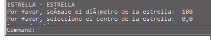 Fig. 3. Ejecución de la función ESTRELLA
