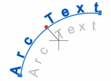 Comando Arco de Texto