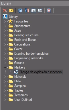 Marcador y base de elementos