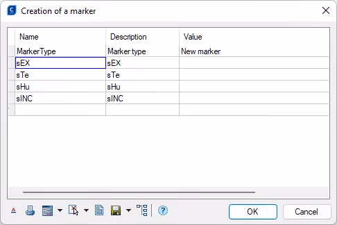 cuadro de diálogo "Crear marcador"