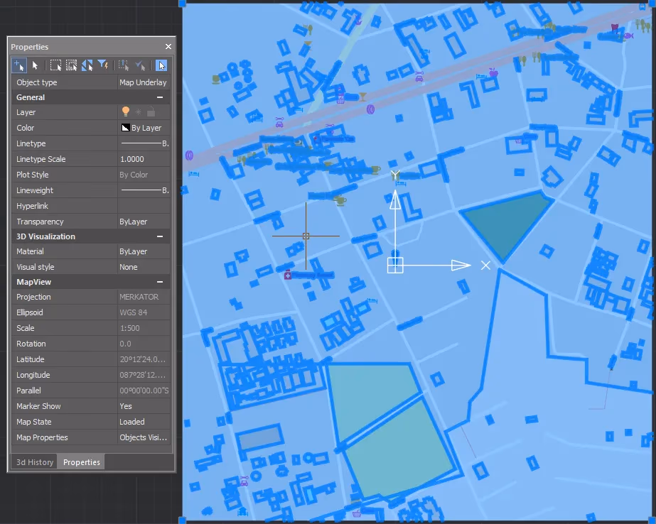 Mapa vectorial en NanoCAD