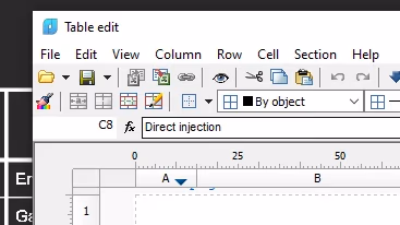 Editor de tablas con fórmulas integrado en nanoCAD